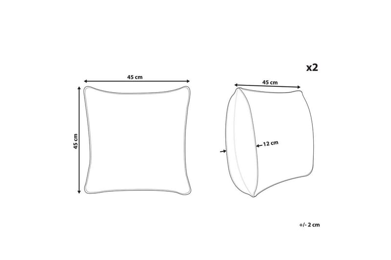 Koristetyynyt Alyssum sarja 2 Harmaa/kulta, Sametti - Harmaa/kulta, Sametti - Kodintekstiilit & matot - Tyyny & torkkupeitto - Ulkotyyny