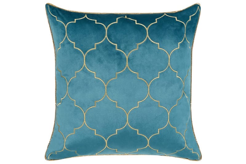 Koristetyynyt Alyssum sarja 2 Sininen/kulta, Sametti - Sininen/kulta, Sametti - Kodintekstiilit & matot - Tyyny & torkkupeitto - Ulkotyyny