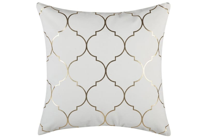 Koristetyynyt Alyssum sarja 2 Valkoinen/kulta, Puuvilla - Valkoinen/kulta, Puuvilla - Kodintekstiilit & matot - Tyyny & torkkupeitto - Ulkotyyny