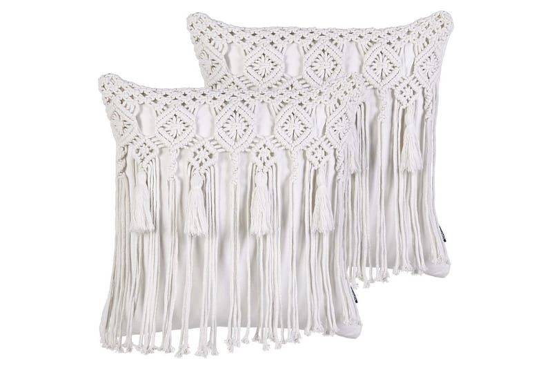 Koristetyynyt Bamian kahden setti Valkoinen - Valkoinen - Kodintekstiilit & matot - Tyyny & torkkupeitto - Ulkotyyny