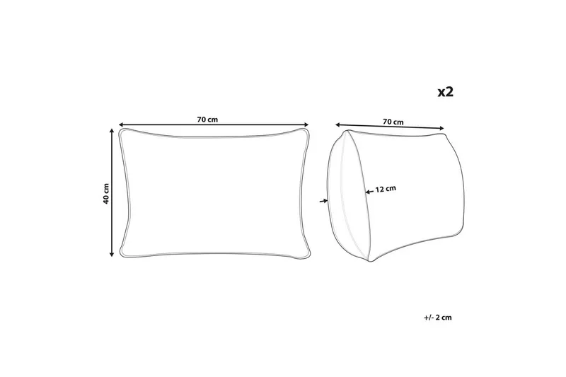 Koristetyynyt Barja sarja, 2 kpl Suorakulmio - Suorakulmio - Kodintekstiilit & matot - Tyyny & torkkupeitto - Ulkotyyny