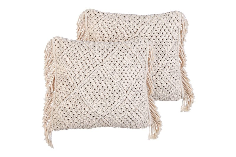 Koristetyynyt Besham setti 2 Beige - Beige - Kodintekstiilit & matot - Tyyny & torkkupeitto - Ulkotyyny