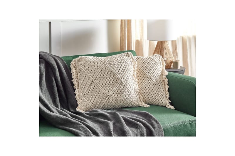 Koristetyynyt Besham setti 2 Beige - Beige - Kodintekstiilit & matot - Tyyny & torkkupeitto - Ulkotyyny