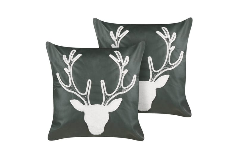 Koristetyynyt Bicocca, setti 2 Vihreä/Valkoinen, Vihreä/Valkoinen