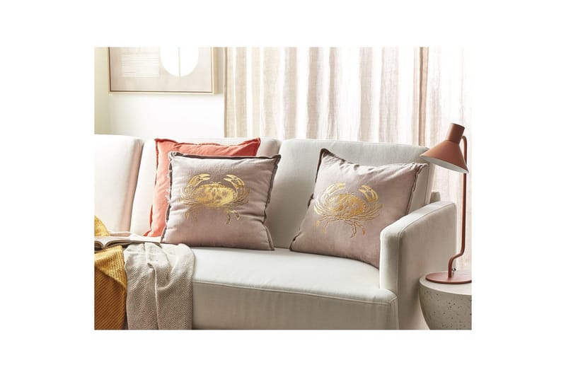 Koristetyynyt Bossiella sarja 2 kpl Beige/kulta - Beige/kulta - Kodintekstiilit & matot - Tyyny & torkkupeitto - Ulkotyyny