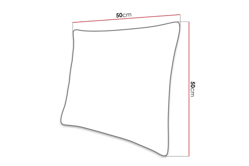 Buckfast Koristetyyny 50x50 cm - Punainen - Kodintekstiilit & matot - Tyyny & torkkupeitto - Koristetyynyt