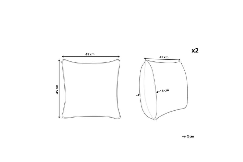 Koristetyynyt Cadetia 2 kappaleen setti Valkoinen - Valkoinen - Kodintekstiilit & matot - Tyyny & torkkupeitto - Ulkotyyny