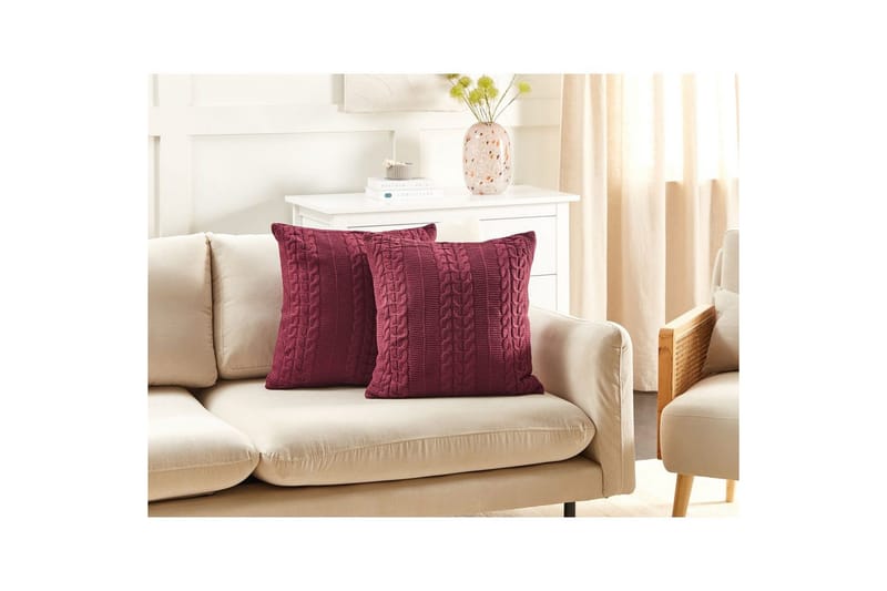 Koristetyynyt Cadetia 2 kappaleen setti Punainen - Punainen - Kodintekstiilit & matot - Tyyny & torkkupeitto - Ulkotyyny