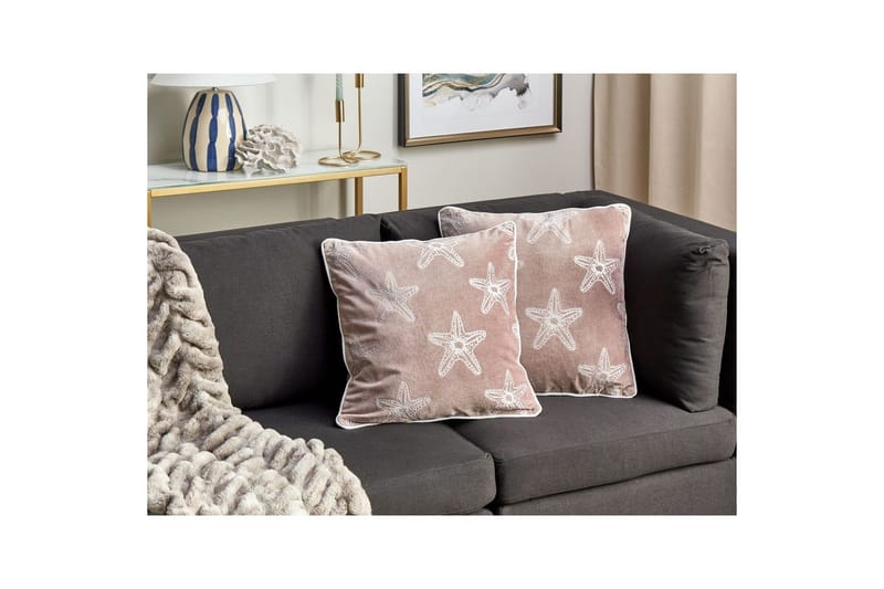 Koristetyynyt Ceramium, 2 kappaletta Vaaleanpunainen/Valkoinen - Vaaleanpunainen/Valkoinen - Kodintekstiilit & matot - Tyyny & torkkupeitto - Koristetyynyt