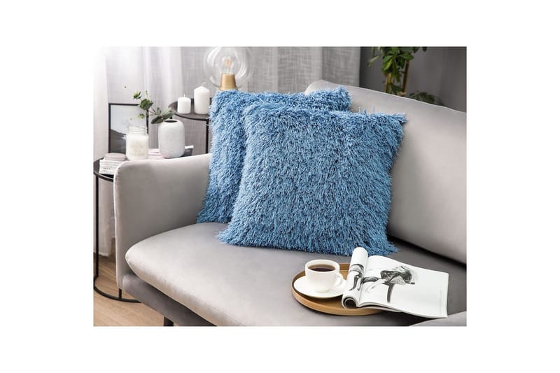 Koristetyynyt Cide setti 2 Sininen - Sininen - Kodintekstiilit & matot - Tyyny & torkkupeitto - Ulkotyyny