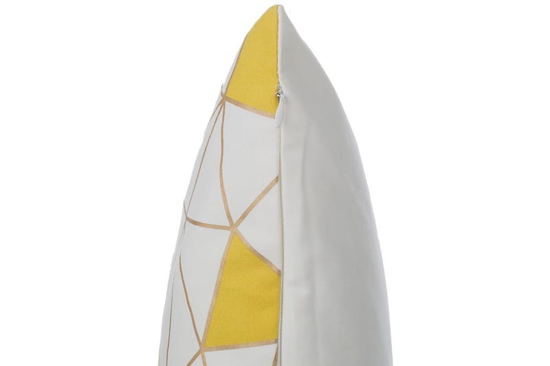 Koristetyynyt Clarkia setti 2 Valkoinen/Kulta/Keltainen - Valkoinen/Kulta/Keltainen - Kodintekstiilit & matot - Tyyny & torkkupeitto - Ulkotyyny