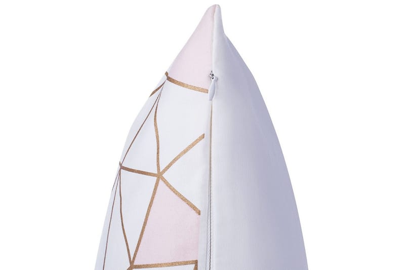 Koristetyynyt Clarkia setti 2 Valkoinen/kulta/vaaleanpunainen - Valkoinen/kulta/vaaleanpunainen - Kodintekstiilit & matot - Tyyny & torkkupeitto - Ulkotyyny