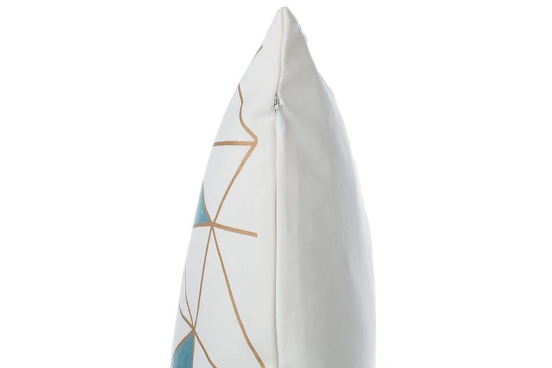 Koristetyynyt Clarkia setti 2 Valkoinen/Sininen/Kulta - Valkoinen/Sininen/Kulta - Kodintekstiilit & matot - Tyyny & torkkupeitto - Ulkotyyny