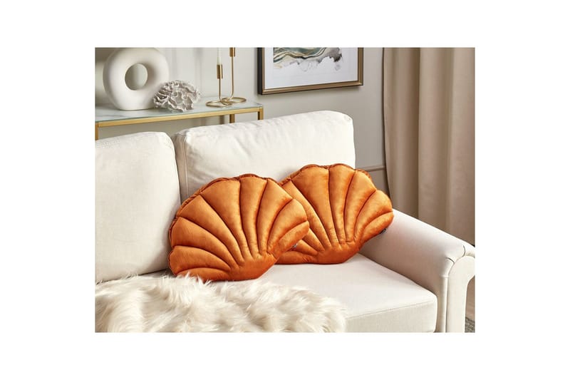 Koristetyynyt Consolida 2 kpl setti Oranssi - Oranssi - Kodintekstiilit & matot - Tyyny & torkkupeitto - Ulkotyyny