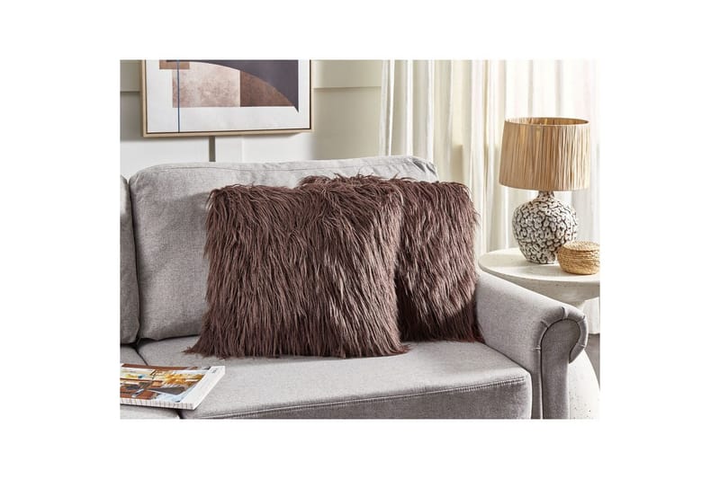 Koristetyynyt Corokia -setti, 2 kpl Ruskea - Ruskea - Kodintekstiilit & matot - Tyyny & torkkupeitto - Ulkotyyny