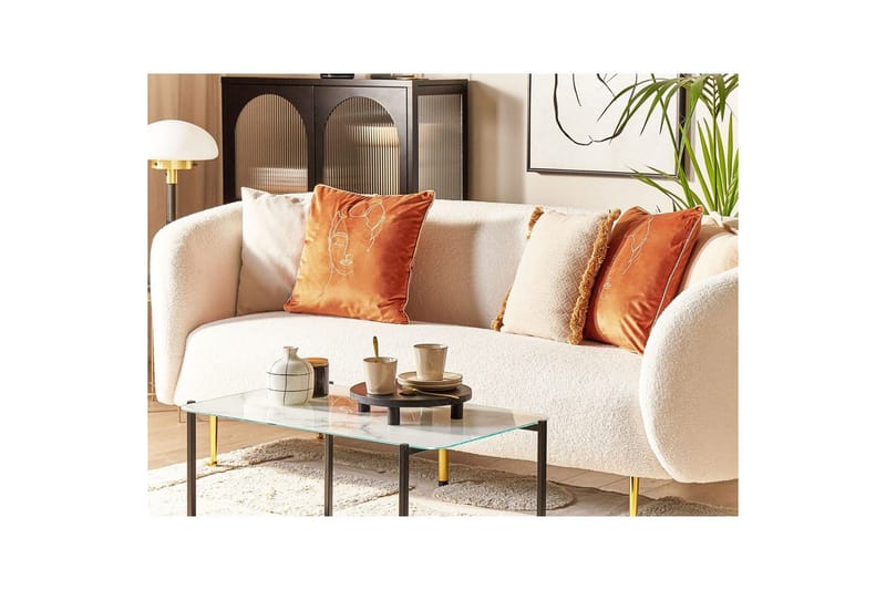 Koristetyynyt Crocus-setti, 2 kpl Oranssi/Kulta - Oranssi/Kulta - Kodintekstiilit & matot - Tyyny & torkkupeitto - Ulkotyyny