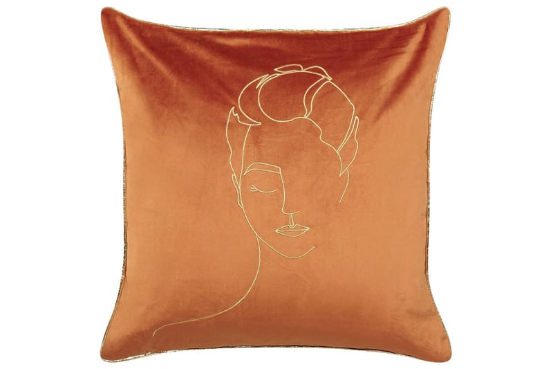 Koristetyynyt Crocus-setti, 2 kpl Oranssi/Kulta - Oranssi/Kulta - Kodintekstiilit & matot - Tyyny & torkkupeitto - Ulkotyyny