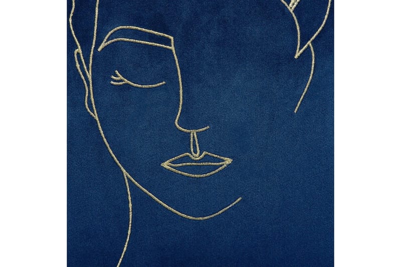 Koristetyynyt Crocus-setti, 2 kpl Sininen/kulta - Sininen/kulta - Kodintekstiilit & matot - Tyyny & torkkupeitto - Ulkotyyny