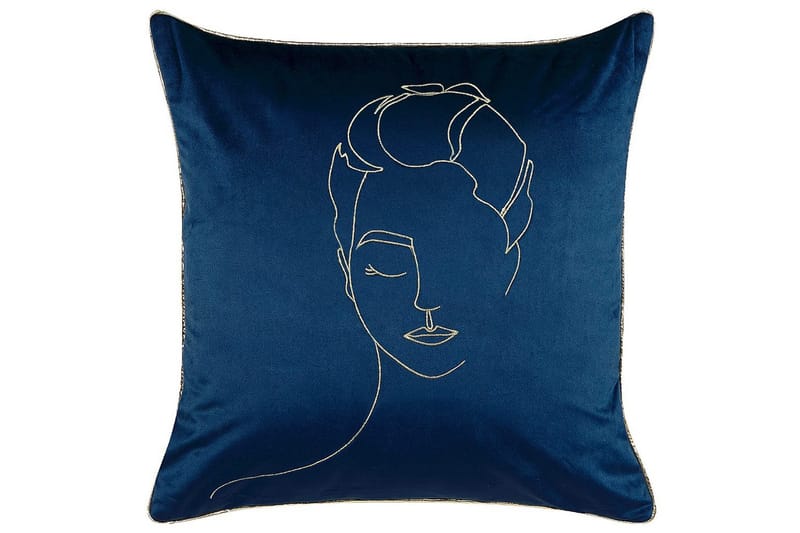 Koristetyynyt Crocus-setti, 2 kpl Sininen/kulta - Sininen/kulta - Kodintekstiilit & matot - Tyyny & torkkupeitto - Ulkotyyny