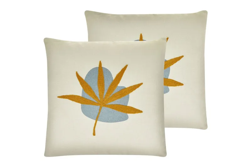 Koristetyynyt Davallia 2 kappaletta Beige/Sininen/Oranssi, Beige/Sininen/Oranssi