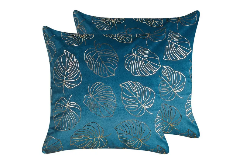 Koristetyynyt Deliciosa setti 2 Sininen/kulta - Sininen/kulta - Kodintekstiilit & matot - Tyyny & torkkupeitto - Koristetyynyt