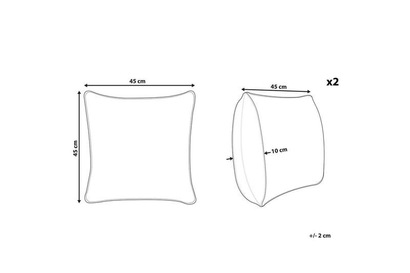Koristetyynyt Deliciosa setti 2 Vaaleanvihreä/kulta - Vaaleanvihreä/kulta - Kodintekstiilit & matot - Tyyny & torkkupeitto - Koristetyynyt