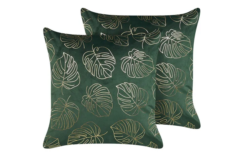 Koristetyynyt Deliciosa setti 2 Vihreä/Kulta - Vihreä/Kulta - Kodintekstiilit & matot - Tyyny & torkkupeitto - Koristetyynyt