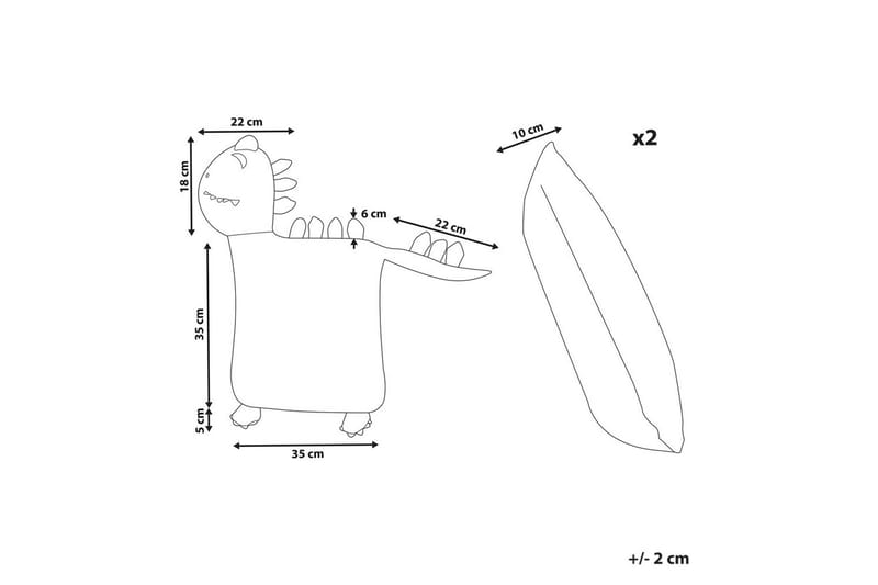 Koristetyynyt Dinos, 2 kpl sarja - Kodintekstiilit & matot - Tyyny & torkkupeitto - Koristetyynyt