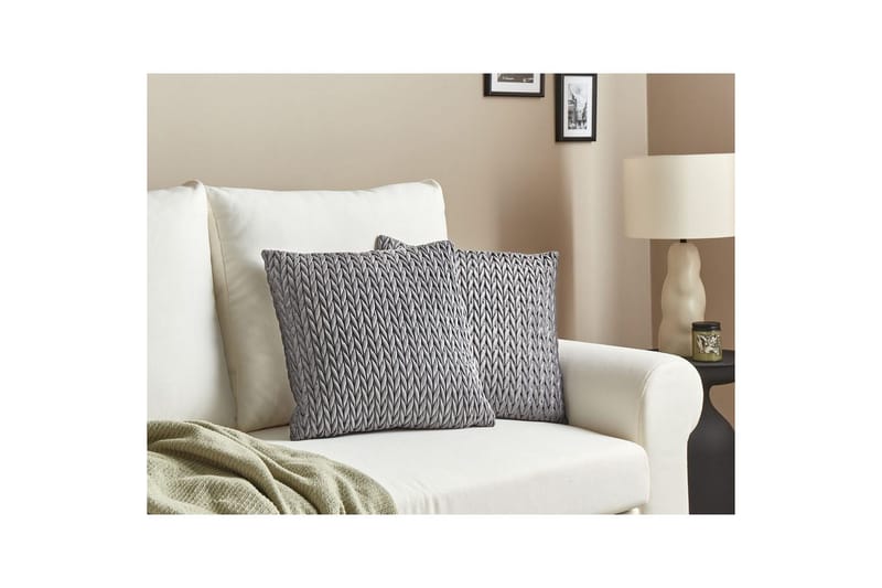 Koristetyynyt Eclipta, 2 kpl setti Harmaa - Harmaa - Kodintekstiilit & matot - Tyyny & torkkupeitto - Ulkotyyny