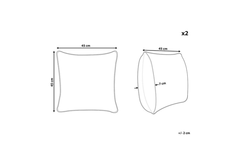 Koristetyynyt Eclipta, 2 kpl setti Vihreä - Vihreä - Kodintekstiilit & matot - Tyyny & torkkupeitto - Ulkotyyny