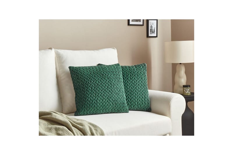 Koristetyynyt Eclipta, 2 kpl setti Vihreä - Vihreä - Kodintekstiilit & matot - Tyyny & torkkupeitto - Ulkotyyny