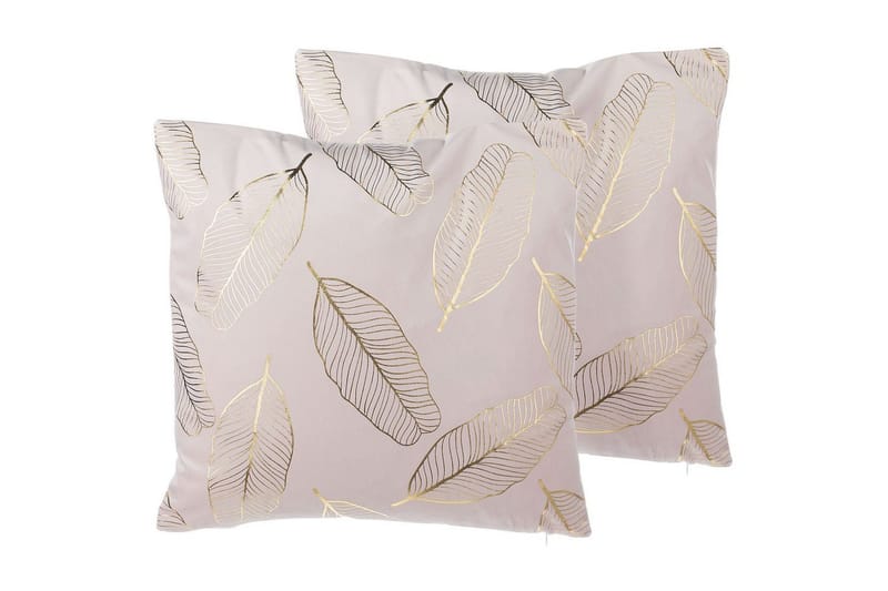 Koristetyynyt Freesia 2 setti Vaaleanpunainen/kulta, Vaaleanpunainen/kulta