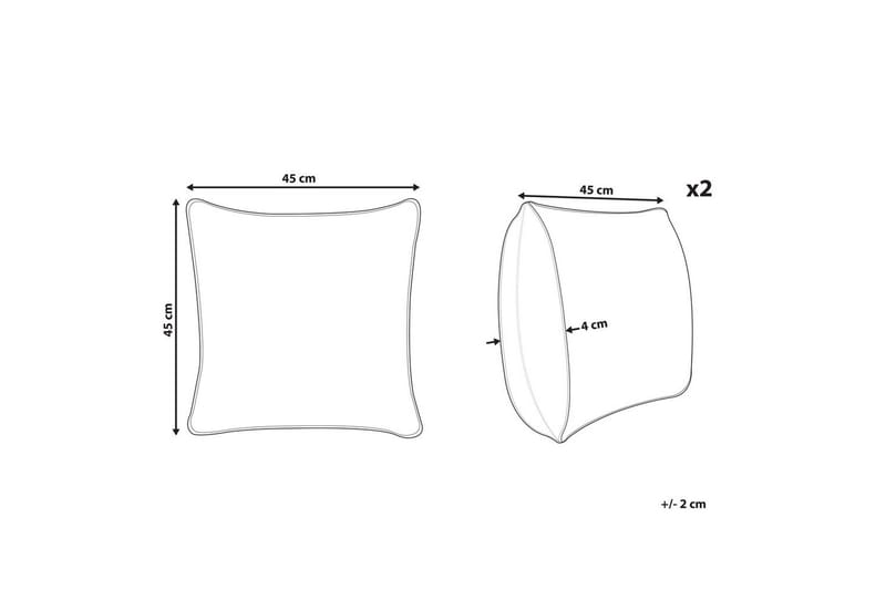 Koristetyynyt Fussel-setti, 2 kpl - Kodintekstiilit & matot - Tyyny & torkkupeitto - Ulkotyyny