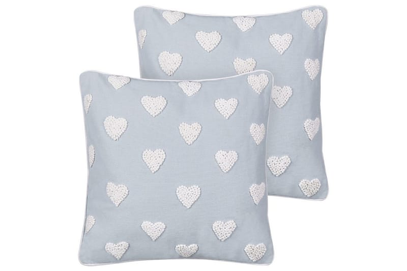 Koristetyynyt Gazania (2 kappaletta) Harmaa/valkoinen, Neliö, Harmaa/valkoinen, Neliö