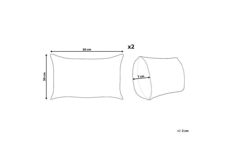 Koristetyynyt Gazania (2 kappaletta) Harmaa/valkoinen, Suorakulmio - Harmaa/valkoinen, Suorakulmio - Kodintekstiilit & matot - Tyyny & torkkupeitto - Ulkotyyny