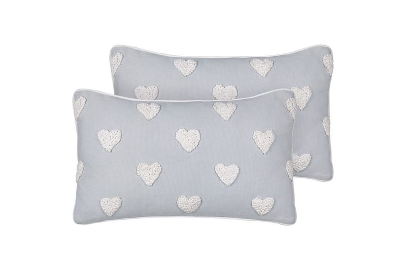 Koristetyynyt Gazania (2 kappaletta) Harmaa/valkoinen, Suorakulmio, Harmaa/valkoinen, Suorakulmio