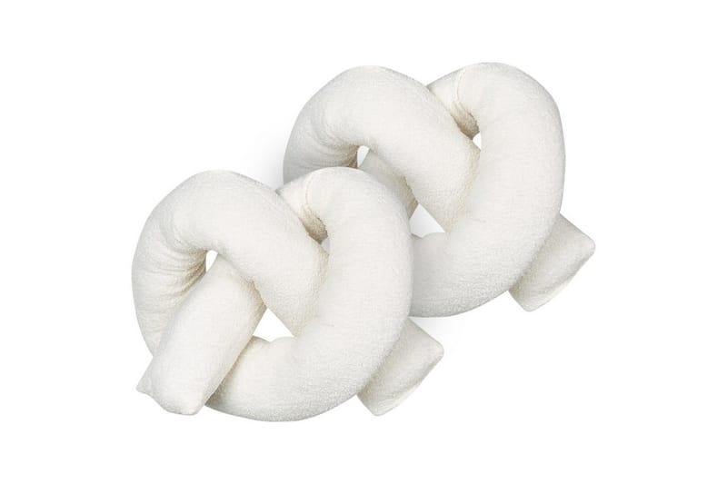 Koristetyynyt Gladiolus setti 2 Valkoinen, Valkoinen