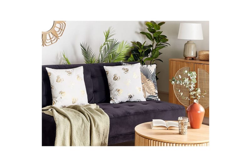 Koristetyynyt Goldenrod setti 2 Valkoinen/kulta - Valkoinen/kulta - Kodintekstiilit & matot - Tyyny & torkkupeitto - Sisätyyny