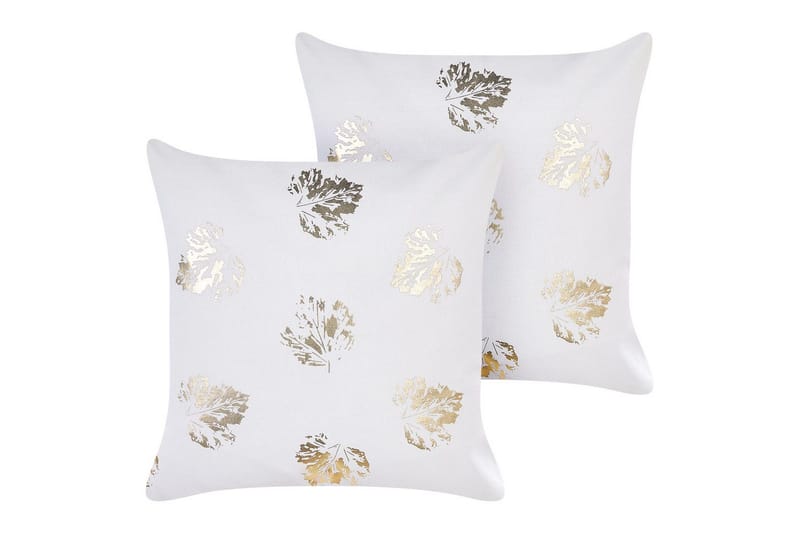 Koristetyynyt Goldenrod setti 2 Valkoinen/kulta - Valkoinen/kulta - Kodintekstiilit & matot - Tyyny & torkkupeitto - Sisätyyny