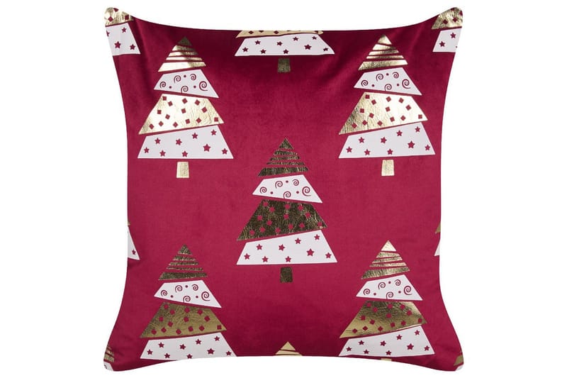 Koristetyynyt Goldspruce setti 2 Punainen/Kulta/Valkoinen - Punainen/Kulta/Valkoinen - Kodintekstiilit & matot - Tyyny & torkkupeitto - Koristetyynyt