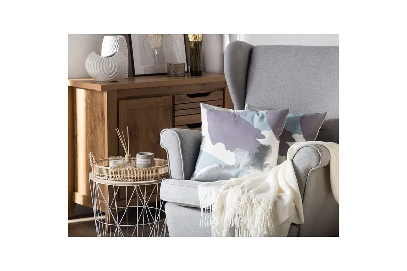 Koristetyynyt Ixia, 2 sarjaa Monivärinen/liila/valkoinen/hopea/sininen - Monivärinen/liila/valkoinen/hopea/sininen - Kodintekstiilit & matot - Tyyny & torkkupeitto - Ulkotyyny