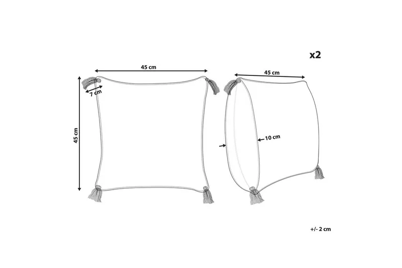 Koristetyynyt Jacaranda, 2 kpl - Kodintekstiilit & matot - Tyyny & torkkupeitto - Koristetyynyt