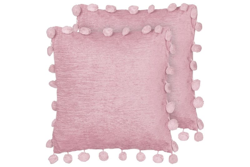 Koristetyynyt Jasmine 2 kpl:n setti Vaaleanpunainen - Vaaleanpunainen - Kodintekstiilit & matot - Tyyny & torkkupeitto - Ulkotyyny