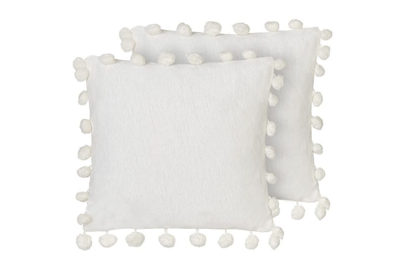 Koristetyynyt Jasmine 2 kpl:n setti Valkoinen, Valkoinen