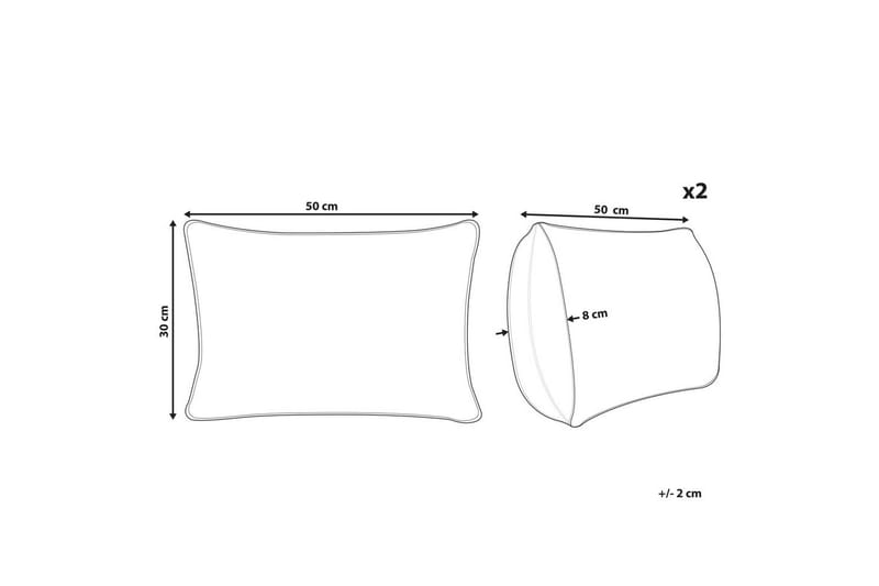 Koristetyynyt Joycandy, 2 settiä Vihreä/punainen/musta/valkoinen, Suorakulmio - Vihreä/punainen/musta/valkoinen, Suorakulmio - Kodintekstiilit & matot - Tyyny & torkkupeitto - Ulkotyyny