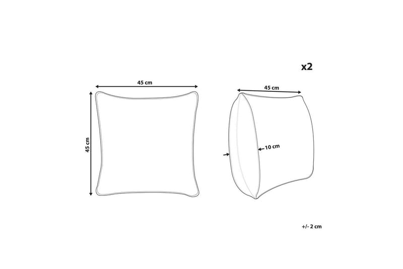 Koristetyynyt Laminaria 2 kappaleen setti Punainen/kulta - Punainen/kulta - Kodintekstiilit & matot - Tyyny & torkkupeitto - Ulkotyyny