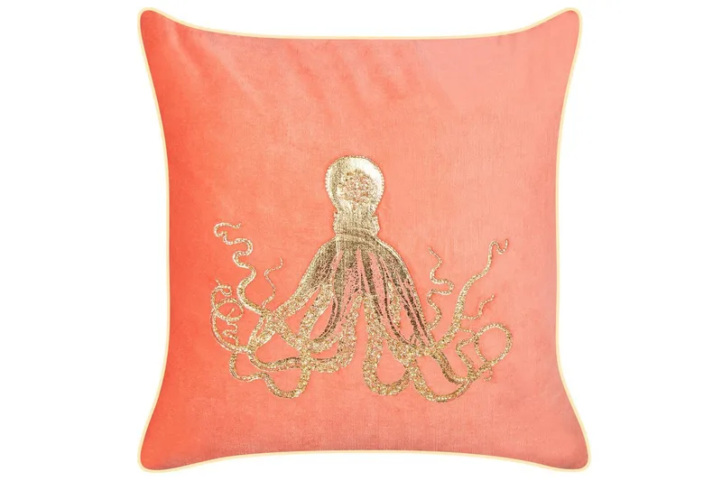 Koristetyynyt Laminaria 2 kappaleen setti Punainen/kulta - Punainen/kulta - Kodintekstiilit & matot - Tyyny & torkkupeitto - Ulkotyyny