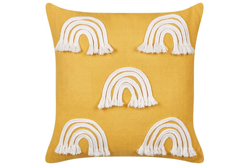 Koristetyynyt Leea settinä 2 Keltainen/Valkoinen - Keltainen/Valkoinen - Kodintekstiilit & matot - Tyyny & torkkupeitto - Ulkotyyny