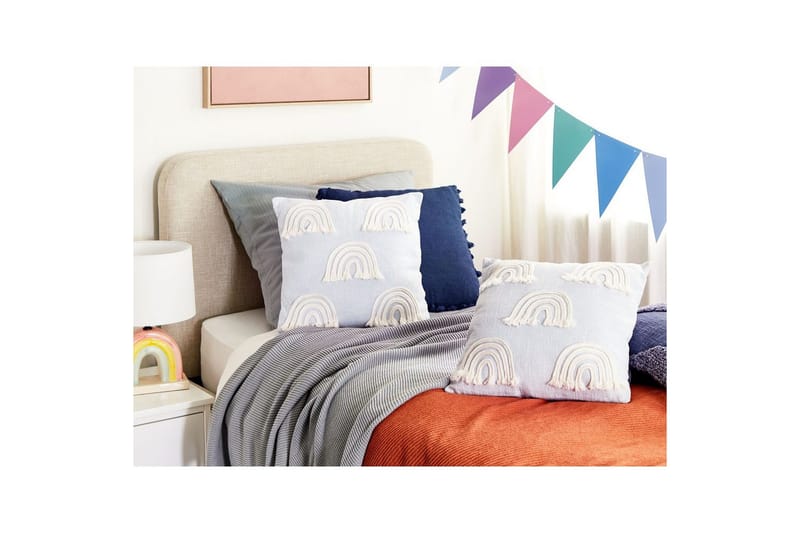 Koristetyynyt Leea settinä 2 Sininen/Valkoinen - Sininen/Valkoinen - Kodintekstiilit & matot - Tyyny & torkkupeitto - Ulkotyyny