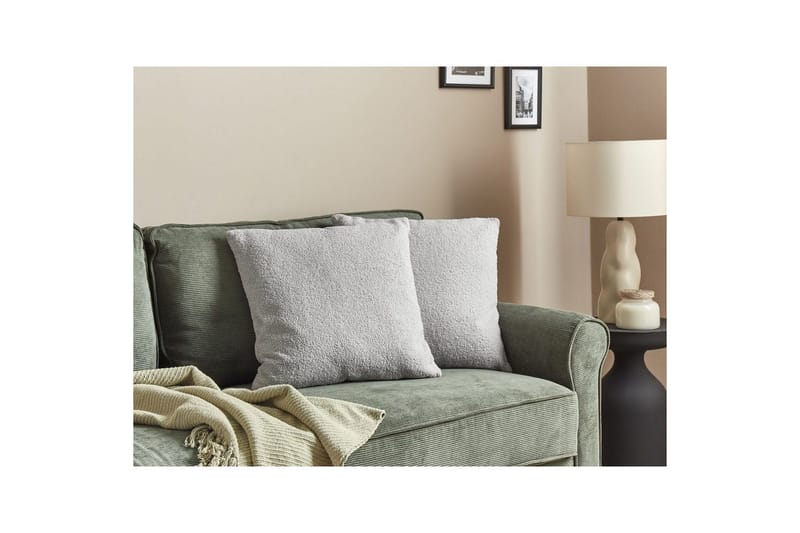 Koristetyynyt Leuzea sarja, 2 kpl Harmaa, 45x45 cm - Harmaa, 45x45 cm - Kodintekstiilit & matot - Tyyny & torkkupeitto - Ulkotyyny